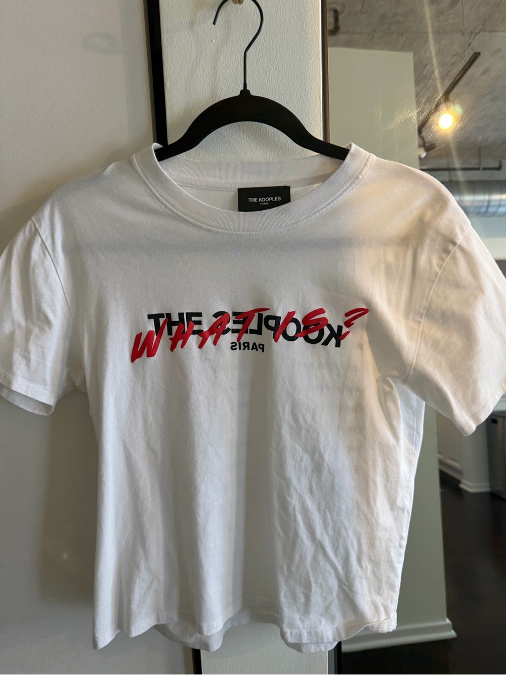 The Kooples White Tee with Black Logo